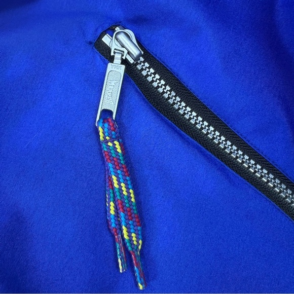 Vintage Marker Windbreaker Jacket 80s 90s Blue Green *Women’s* Size Medium Vtg - Picture 9 of 10